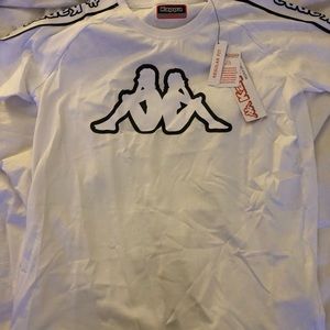 Women’s kappa white t-shirt NEW with tags-large